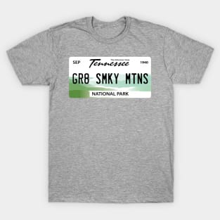 Great Smoky Mountains - TN License Plate T-Shirt